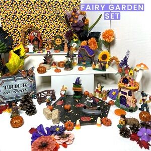 HALLOWEEN TOWN SQUARE FAIRY GARDEN GIFT SET
